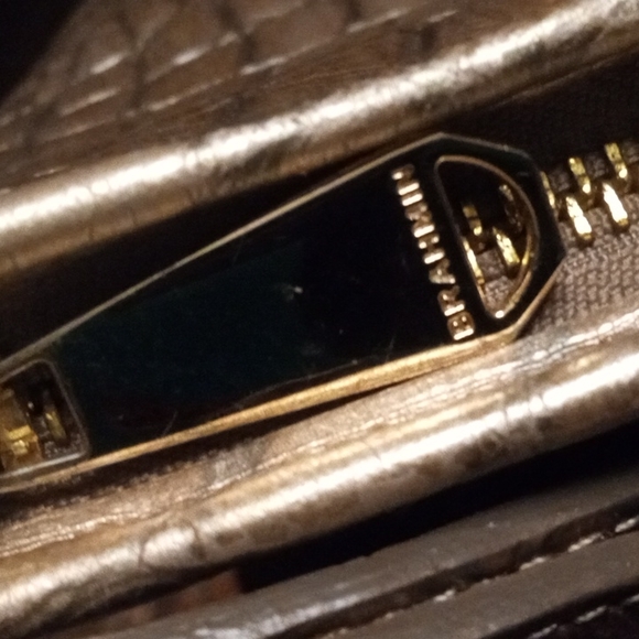 BRAHMIN " Small Asher " Taupe Glossy Satchel Shoulder Bag Purse. For Dillards. - Picture 11 of 16